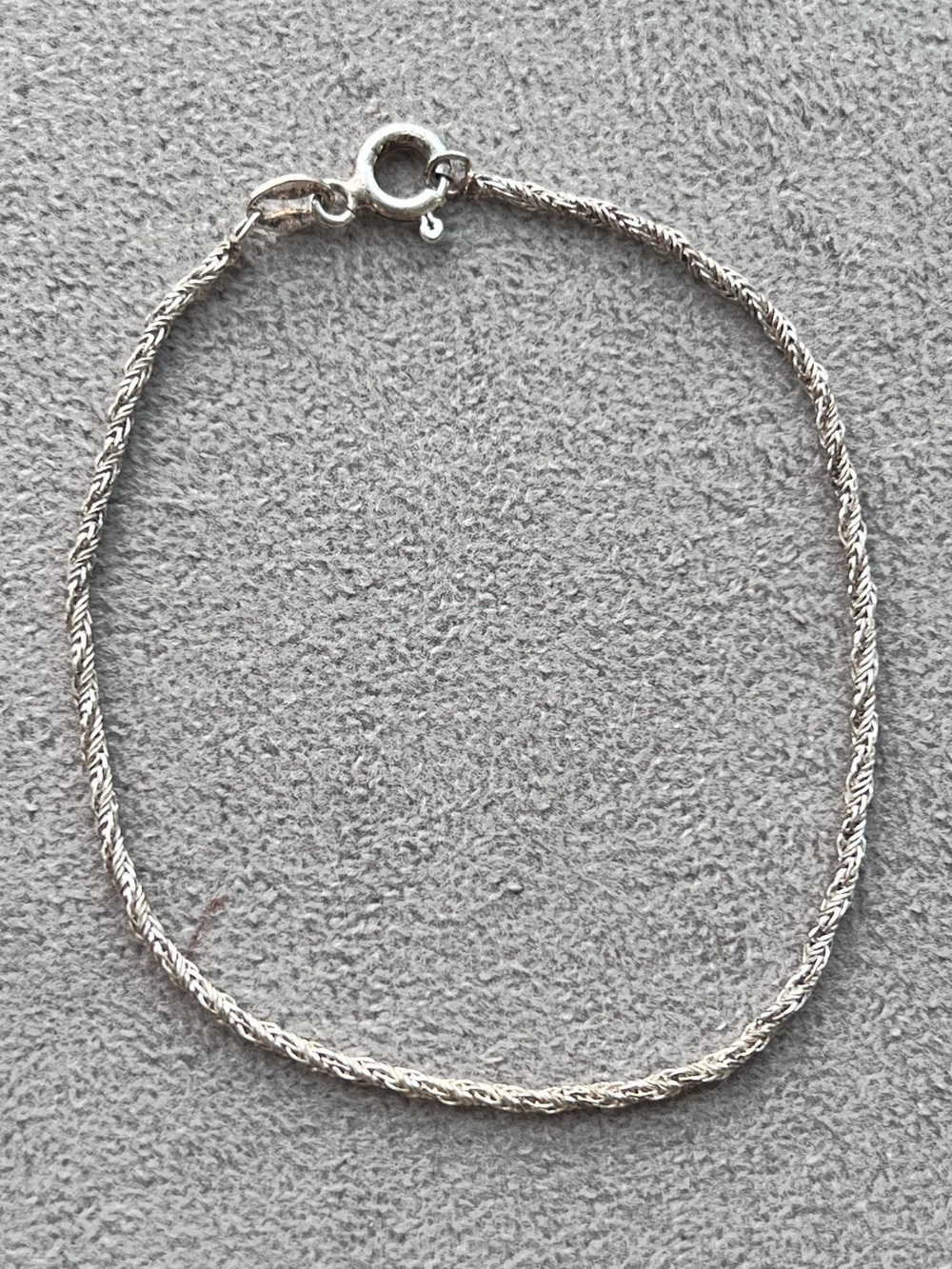 Sterling Silver Rope Chain Bracelet